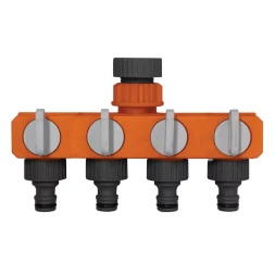 Распределитель пластиковый 4-х канальный G 3/4"  G 1"  Кратон 5 01 04 056