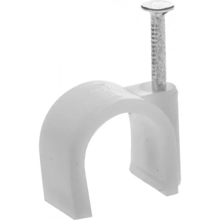 Скоба-держатель для круглого кабеля, с оцинкованным гвоздем, 16 мм, 40 шт, STAYER Master 4510-16 4510-16 купить в Нягани