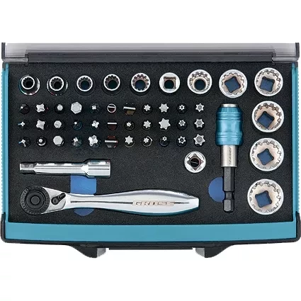 Трещотка с набором бит и торцевых головок, Адаптер и удлинитель, 49 штук,  S2 Gross 11600 купить в Нягани