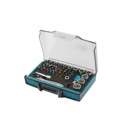 Трещотка с набором бит и торцевых головок, Адаптер и удлинитель, 49 штук,  S2 Gross 11600 купить в Нягани