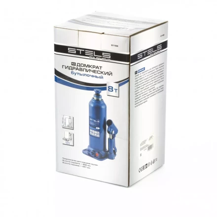 Домкрат гидравлический бутылочный 8 т h подъема 222-447 мм Stels 51165 купить в Нягани