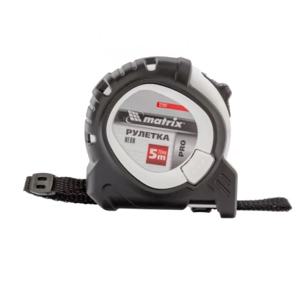 Рулетка Neon 5 м x 25 мм обрезиненный корпус 3 фиксации Pro Matrix 32592 купить в Нягани