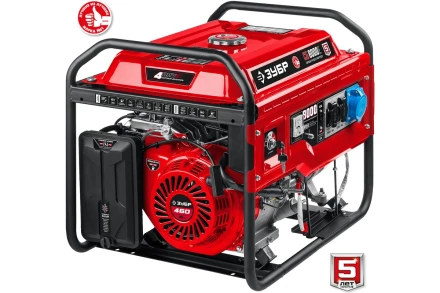 ЗУБР 8000 Вт, бензиновый генератор с электростартером (СБ-8000Е) купить в Нягани