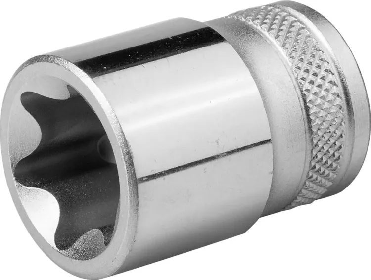 Торцовая головка KRAFTOOL "INDUSTRIE QUALITAT", Cr-V, внешний TORX, хромосатинированная, 1/2", Е 22 27810-22_z01 купить в Нягани