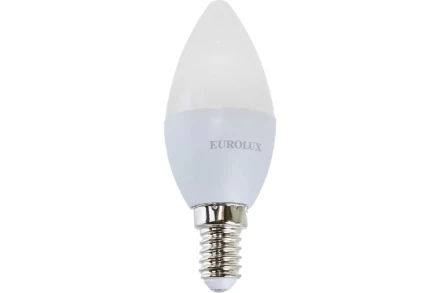 Лампа светодиодная EUROLUX LL-E-C37-5W-230-2,7K-E14 76/2/1 купить в Нягани