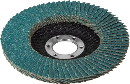 Круг шлифовальный ЗУБР &quot;ЭКСПЕРТ&quot; лепестковый торцевой, тип КЛТ 1, зерно-электрокорунд циркониевый, P80, 115х22,2мм 36595-115-80 купить в Нягани