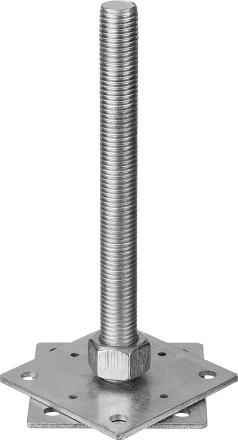 ЗУБР 110 x 110 x 250 мм x М24, цинк, анкерная регулировочная стойка (310266-110) купить в Нягани