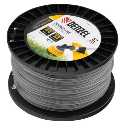 Леска для триммера двухкомпонентная квадрат, 4,0мм х 62м, на DIN катушке EXTRA CORD// Denzel 96821 купить в Нягани