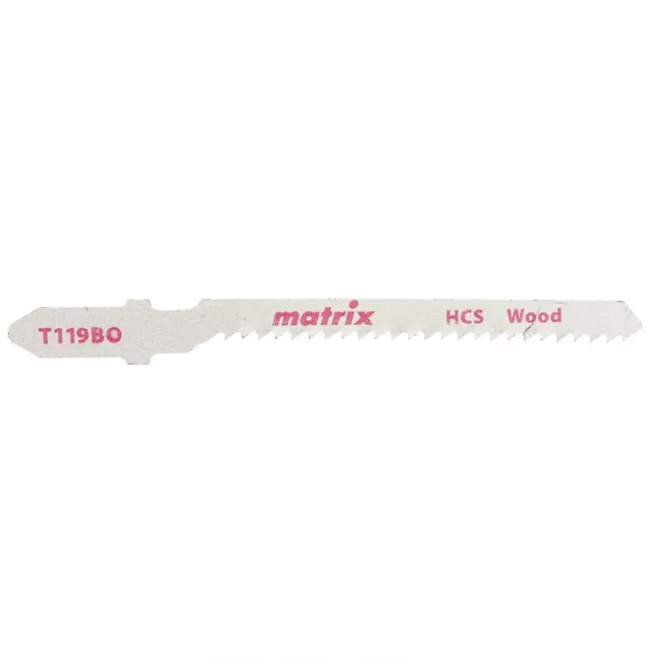 Полотна для электролобзика по дереву 3 штук T119BO 50x2мм HCS фигурный рез MATRIX 78227 купить в Нягани