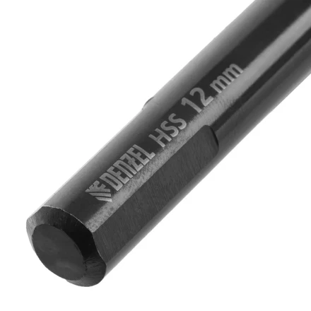 Сверло по металлу, 12 мм, HSS-Tin, Golden Tip, 6 шт. Denzel 717224 купить в Нягани