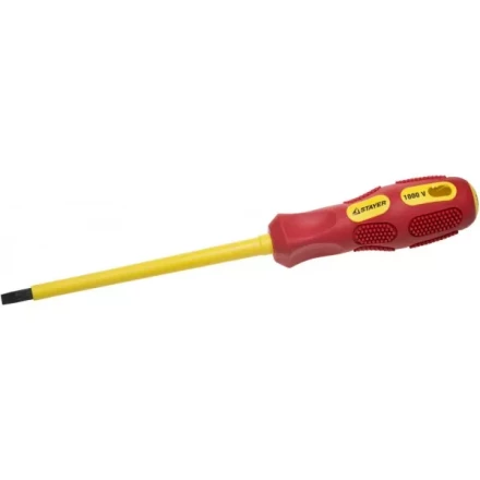 Отвертка STAYER &quot;PROFESSIONAL&quot; &quot;MAX-GRIP&quot; диэлектрическая, двухкомпонентная рукоятка, Cr-V, SL 5,5x125мм 25827-05-125 G купить в Нягани