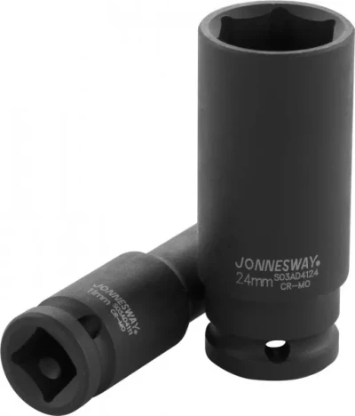Головка ударная шестигранная 1/2" М19 удлиненная S03АD4119 Jonnesway 47197