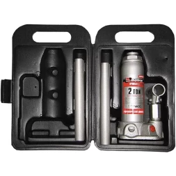 Домкрат гидравлический бутылочный 2 т h подъема 181–345 мм в пластиковом кейсе MATRIX MASTER 50750