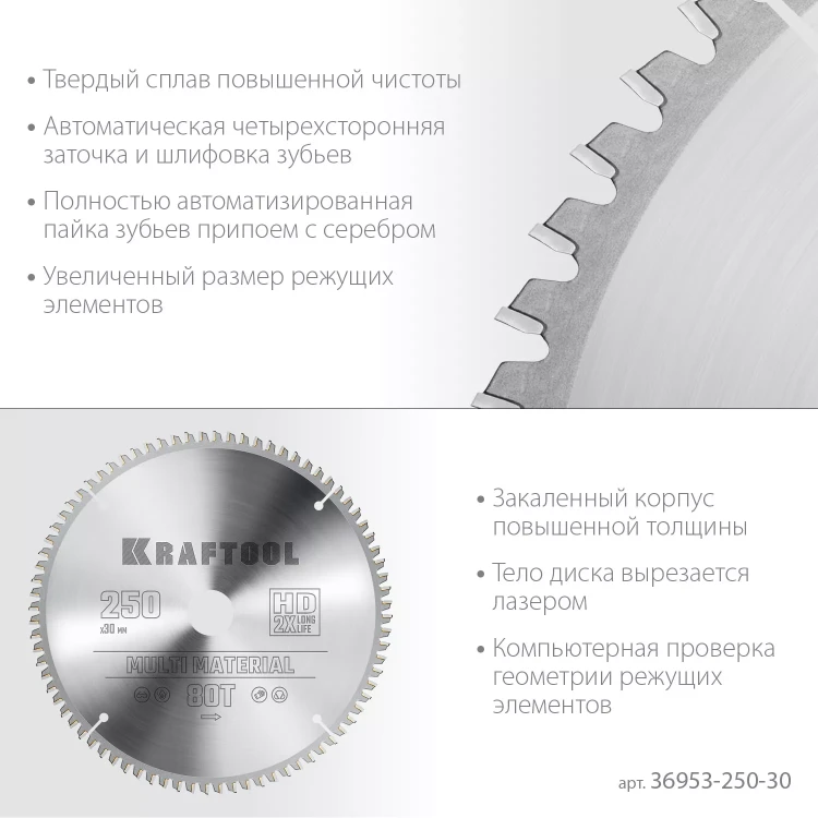 Диск пильный Multi Material, повышенный ресурс 36953-250-30 купить в Нягани