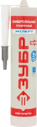 Клей монтажный ЗУБР &quot;ЭКСПЕРТ&quot; ПМ 900, гибридный экстрасильн, прозрач, универс, водостойк, эластич, (без запаха), 300мл 41330 купить в Нягани