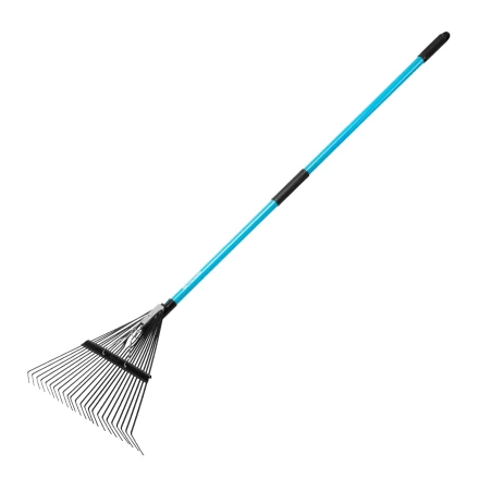 Грабли веерные стальные, 570х1520 мм, 24 зуба, фибергласовый черенок, ПВХ накладка, LUXE// Palisad 617199 купить в Нягани