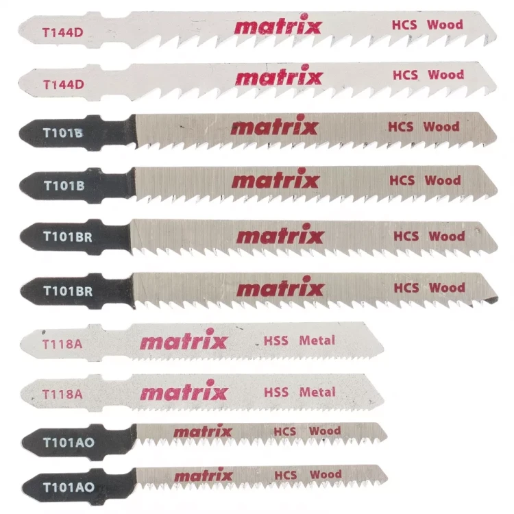 Набор полотен для электролобзика универсальный 10 шт T-SET1003 Matrix 78247 купить в Нягани