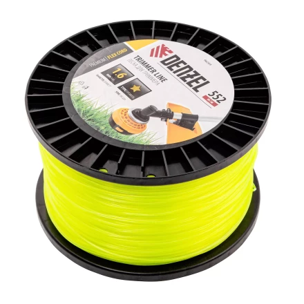 Леска для триммера звезда, 1,6мм х 552м, на DIN катушке FLEX CORD,  Denzel 96284 купить в Нягани