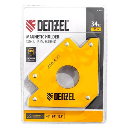 Фиксатор магнитный для сварочных работ усилие 75 LB Denzel 97560 купить в Нягани