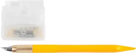 Нож OLFA &quot;Utility Models&quot; перовой дизайнерский, для точных работ, рукоятка с мини шпателем, 5 лезвий, 4мм OL-AK-5 купить в Нягани