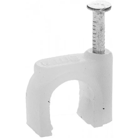 Скоба-держатель для круглого кабеля, с оцинкованным гвоздем, 7 мм, 100 шт, STAYER Master 4510-07 4510-07 купить в Нягани