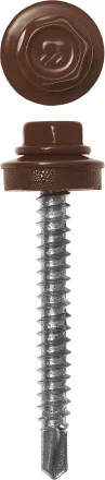 Саморезы ЗУБР окраш., RAL 8017 шокол.-коричн., для крепл. кров. матер. к дерев. обреш., 4.8x65мм, 180шт 4-300315-48-065-8017 купить в Нягани