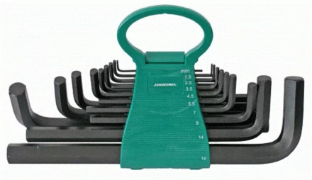 Набор ключей шестигранных коротких 1,5-19мм 18предметов Jonnesway  H01MH118S 48732 купить в Нягани