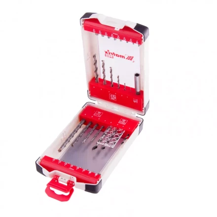 Набор сверл комбинированный сверла по металлу 1-6 мм бетону 4-8 мм дереву 3-6 мм биты 16 шт адаптер 32 предмета Pro Matrix 725632 купить в Нягани