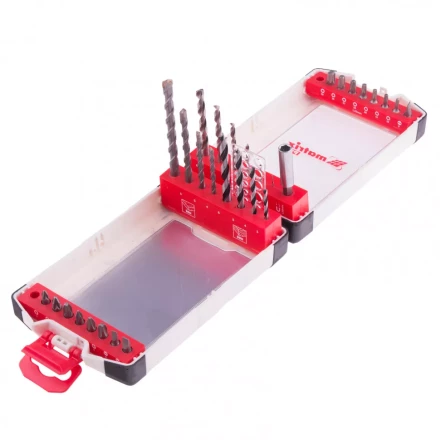 Набор сверл комбинированный сверла по металлу 1-6 мм бетону 4-8 мм дереву 3-6 мм биты 16 шт адаптер 32 предмета Pro Matrix 725632 купить в Нягани