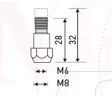 Держатель наконечника M6 28mm (36KD) MD0063-00 Ref Aurora купить в Нягани