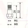 Держатель наконечника M6 28mm (36KD) MD0063-00 Ref Aurora купить в Нягани