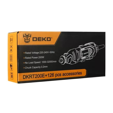 Гравер электрический DEKO DKRT200E DEKO 126 tools, 063-1415 купить в Нягани