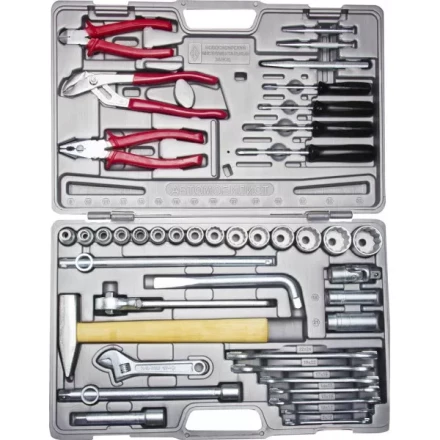 Набор слесарно-монтажного инструмента НИЗ &quot;АВТОМОБИЛИСТ-1&quot;, сталь 40Х, 1/2&quot;, в пластиковом кейсе, 42 предмета 27625-H42 купить в Нягани