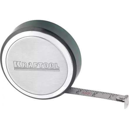 Рулетка KRAFTOOL, SuperKompakt, корпус из нержавеющей стали, 2мх8мм 34147-02 купить в Нягани