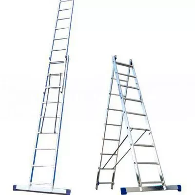 Лестница двухсекционная 2х12 RD212 RedVerg алюминиевая, h= 3,18-5,26 м, 12,6 кг купить в Нягани