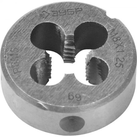 Плашка ЗУБР &quot;ЭКСПЕРТ&quot; круглая машинно-ручная для нарезания метрической резьбы, М8 x 1,25 4-28023-08-1.25 купить в Нягани