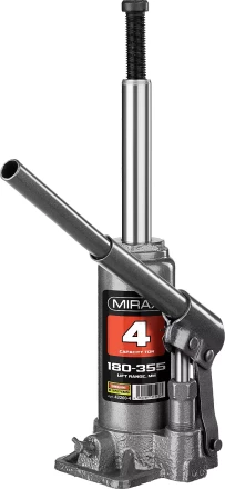 Домкрат гидравлический бутылочный, 4т, 180-355 мм, MIRAX 43260-4 43260-4 купить в Нягани