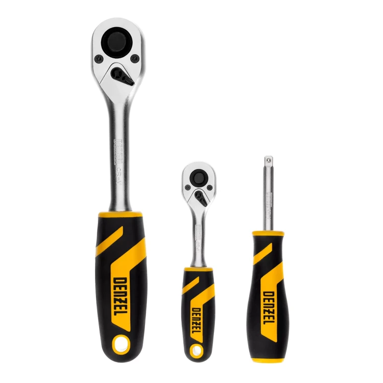 Набор инструментов Denzel 15814, 1/2", 1/4", CrV, S2, пластиковый кейс, 109 предметов купить в Нягани