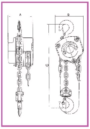 Таль ручная цепная HSZ-J LB г-п 5 тонн H=9 метра купить в Нягани