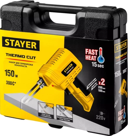 Набор "Thermo cut" для терморезки пенопласта, пластика, STAYER 45255-H2, 150 Вт, 2 ножа 45255-H2 купить в Нягани