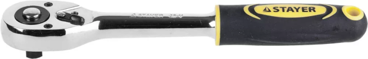 Трещотка для торцовых головок STAYER "PROFI", Сr-V сталь, 45 зубцов, 3/8" 27786-3/8 купить в Нягани