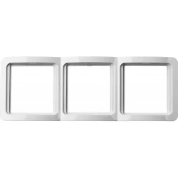 Панель СВЕТОЗАР "ГАММА" тройная вертикальная, цвет белый SV-54149-W