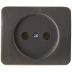 Розетка СВЕТОЗАР &quot;ГАММА&quot; без заземления, одинарная, без вставки и рамки, цвет темно-серый металлик, 16А/~250В SV-54100-DM купить в Нягани