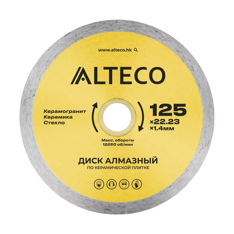 Диск алмазный по керамической плитке ALTECO 125x22.23x1.4 мм 66525 купить в Нягани