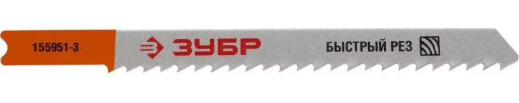 Полотна ЗУБР "ЭКСПЕРТ", U111C, для эл/лобзика, Cr-V, по пластику и дереву, US-хвостовик, шаг 3мм, 75мм, 2шт 155951-3_z01 купить в Нягани