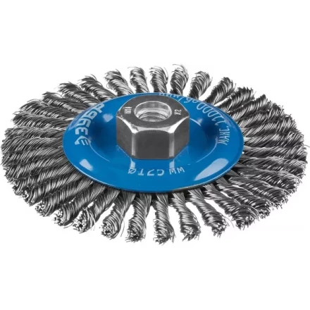 ЗУБР &quot;ПРОФЕССИОНАЛ&quot;. Щетка дисковая для УШМ, плетеные пучки стальной проволоки 0,5мм, 125ммхМ14 35192-125_z02 купить в Нягани