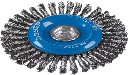 ЗУБР &quot;ПРОФЕССИОНАЛ&quot;. Щетка дисковая для УШМ, плетеные пучки стальной проволоки 0,5мм, 125ммхМ14 35192-125_z02 купить в Нягани