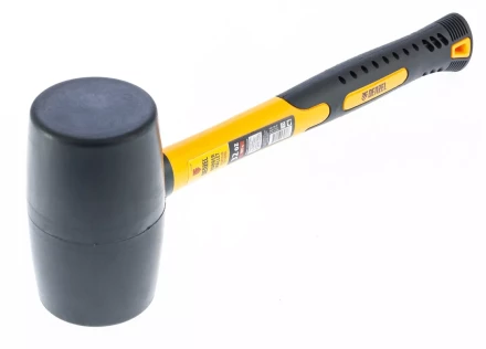 Киянка резиновая, 32 oz, черная резина, фибергласовая рукоятка// Denzel 7711194 купить в Нягани