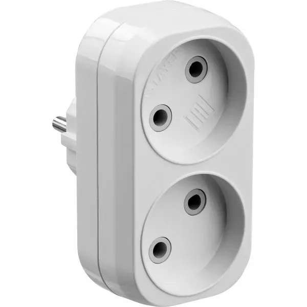 Разветвитель электрический MAXElectro, STAYER 55087-2, 2 гнезда, 10А/220В 55087-2 купить в Нягани