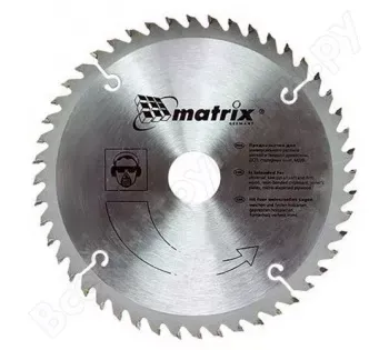 Пильный диск по дереву 255 х 32мм 48 зубьев + кольцо 30/32  MATRIX  Professional 73241 купить в Нягани